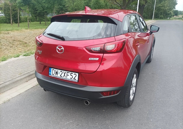 Mazda CX-3 cena 76000 przebieg: 70000, rok produkcji 2018 z Wrocław małe 92